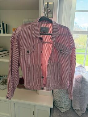 Levi's Red and White Vintage Striped Jacket